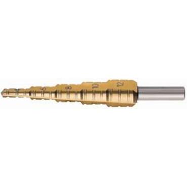 Milling cutter step drill HSS TiN type 1323